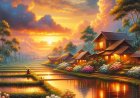 Prompt AI Bing Image Creator untuk membuat gambar lukisan pemandangan yang indah