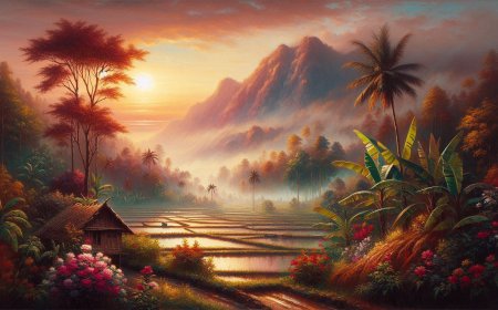 Prompt Bing Image Creator Membuat Lukisan Pemandangan Indah
